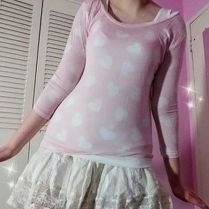 pink heart shirt